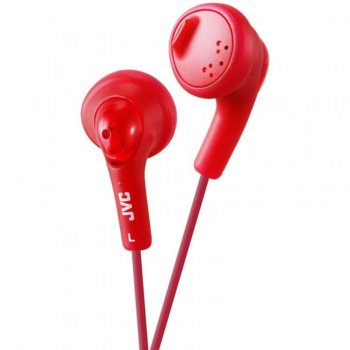 JVC HAF160 Gumy Bass Boost Stereo Headphones red