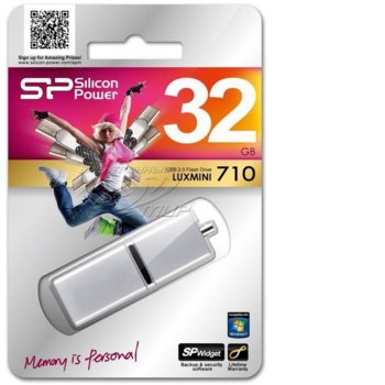 32GB USB Flash Silicon Power LuxMini 710 Silver