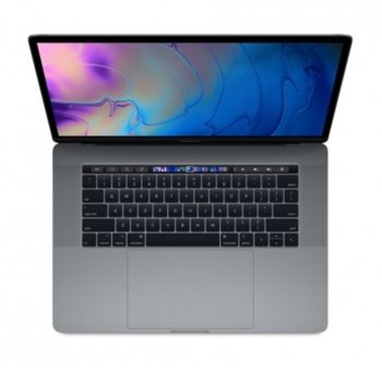 Лаптоп Apple MacBook Pro 15 (MR942ZE/A_Z0V1000DL/BG)(сив), шестядрен Coffee Lake Intel Core i7-8850H 2.6/4.3GHz, 15.4" (39.11 cm) WQXGA Retina дисплей & Radeon Pro 560X 4GB(USB-C), 16GB, 512GB SSD, MacOS, 1.83kg | JAR Computers Apple MacBook Pro 15 MR942ZE/A_Z0V1000DL/BG
