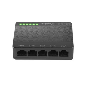 Суич Lanberg DSP1-1005, 1000Mbps, 5x RJ-45 10/100/1000 | JAR Computers Lanberg DSP1-1005