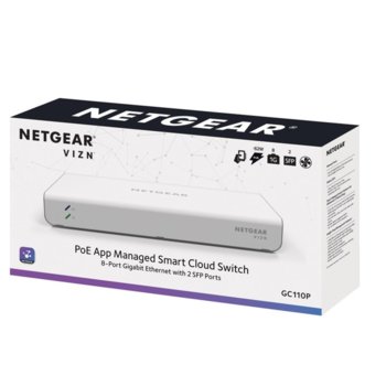 Суич Netgear GC110P, 1000Mbps, 8x LAN1000 PoE | JAR Computers Netgear GC110P (GC110P-100PES)