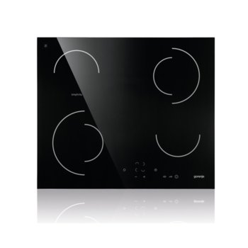 Стъклокерамичен плот за вграждане GORENJE ECT 6 SY2 B, 6300 W, 4 нагревателни зони, Сензорно управление, Индикатор за остатъчна топлина, Таймер, BoilControl функция, черен | JAR Computers GORENJE ECT 6 SY2 B