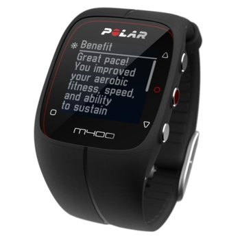 Смарт часовник Polar M400, GPS, Bluetooth, "Back to start" функция, водоустойчив, черен | JAR Computers Polar M400