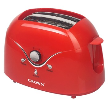 Тостер Crown CTS-789RD, регулируем таймер, настройка за размразяване, тавичка за трохи, 750W, червен image