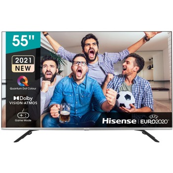 Телевизор Hisense 55E76GQ, 55" (139.70 cm) 4K/UHD QLED Smart TV, DVB-T2/C/S2, LAN, Wi-Fi, Bluetooth, 3x HDMI, 2x USB image