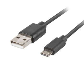 Кабел Lanberg CA-USBM-20CU-0018-BK, от USB Type A(м) към USB Micro B(м), 1.8m, Quick Charge 3.0, черен image