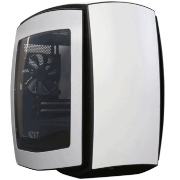 Кутия NZXT MANTA, ITX/Mini ATX, USB3.0, прозорец, бяла с черен кант, без захранване | JAR Computers NZXT MANTA WHITE/BLACK CA-MANTW-W1