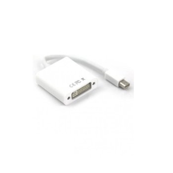 Преходник VCom CG612, Mini DisplayPort(м) към DVI(ж), бял | JAR Computers VCom CG612 Mini DisplayPort(м) към DVI(ж)