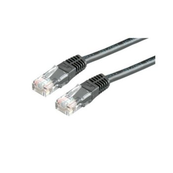 Пач кабел Roline, UTP, Cat.6, 0.5m, черен | JAR Computers Roline UTP Cat.6 0.5m 21.99.1525