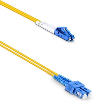 Оптичен пач кабел DeTech 18328, SC/UPC(м) към LC/UPC(м), 9/125um G652D, сингъл мод, 5m | JAR Computers DeTech 18328