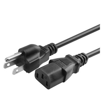 Захранващ кабел PWR-001-001, от US-3P към IEC320 C13(ж) 3-Pin Socket, 1.8 m, черен | JAR Computers Захранващ кабел PWR-001-001