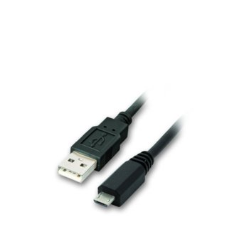 Кабел VCom CU271-0.8m, USB A(м) към USB Micro B(м), 0.8m, черен | JAR Computers VCom CU271-0.8m USB A(м) към USB Micro B(м) 0.8m