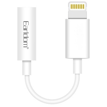 Преходник Earldom ET-OT49, от Lightning(м) към AUX(ж), 0.15m, бял | JAR Computers Earldom ET-OT49 40216