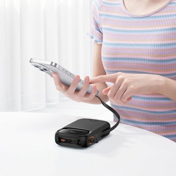 baseus qpow2 22.5w 20000 mah черен