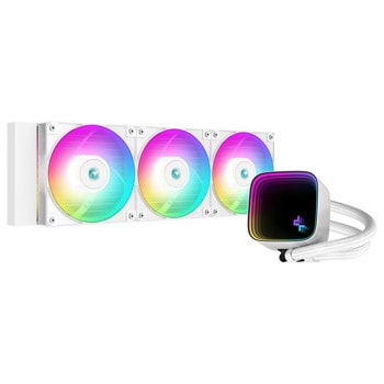 Водно охлаждане за процесор DeepCool LS720 SE White, съвместимост със сокети Intel LGA1700/1200/1151/1150/1155 & AMD AM5/AM4 | JAR Computers DeepCool LS720 SE R-LS720-WHAMMM-G-1
