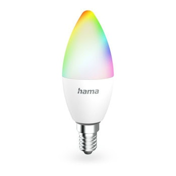 Смарт крушка Hama 176641, E14, 5W, 6500K, RGBW, бяла | JAR Computers Смарт крушка Hama 176641