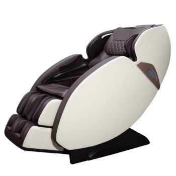 Масажен стол Rexton S7 Br White, Bluetooth, кожен, кафяво - бял image