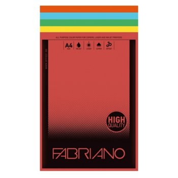 Копирен картон Fabriano (3800052725923), A4, 160 g/m2, 5 цвята, 50 листа | JAR Computers Fabriano A4, 160 g/m2, 5 цвята, 50 листа