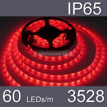 LED лента WFS3528-60R, 4.8W/m, DC 12V, IP65, червена, 5m ролка | JAR Computers LED STRIP WFS3528-60R