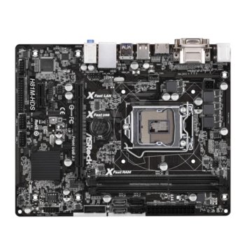 Дънна платка ASRock H81M-HDS, H81, LGA1150, DDR3, PCI-E (HDMI&DVI&VGA), 2x SATA 6Gb/s, 2x USB3.0, micro ATX | JAR Computers ASRock H81M-HDS