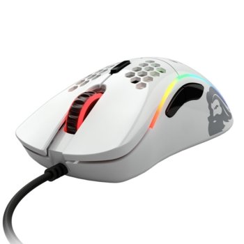 Мишка Glorious Odin D, оптична (12 000dpi), USB, лъскаво бяла, геймърска, подсветка image