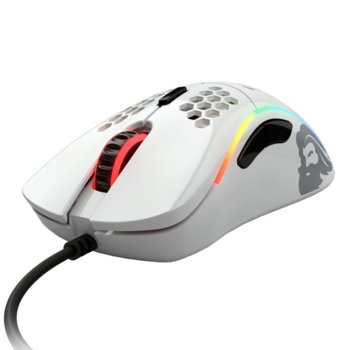 Мишка Glorious Odin D, оптична (12 000dpi), USB, лъскаво бяла, геймърска, подсветка | JAR Computers Glorious Odin D glossy white GD-GBLACK