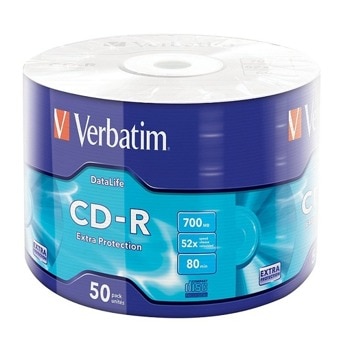 Оптичен носител CD-R 52x, 700MB, Verbatim 43787, 52x, 50 бр. image