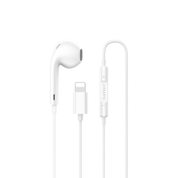 Слушалки Earldom ET-E72L, Lightning, микрофон, бели | JAR Computers Слушалки Earldom ET-E72L