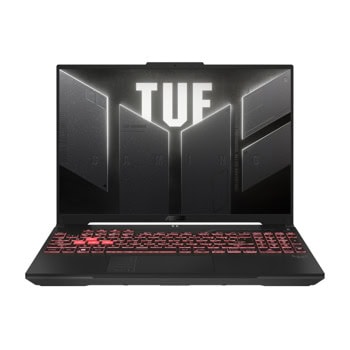 Лаптоп Asus TUF Gaming A16 FA607NU-RL059 (90NR0MU3-M00460)(Mecha Grey), шестядрен AMD Ryzen 5 7535HS 3.3/4.5 GHz, 16" (40.64cm) FHD+ IPS 144Hz Anti-Glare Display & GF RTX 4050 6GB, (HDMI), 16GB DDR5, 1TB SSD NVMe, 1x USB 4.0 Type-C, No OS | JAR Computers Asus TUF Gaming A16 FA607NU-RL059 90NR0MU3-M00460