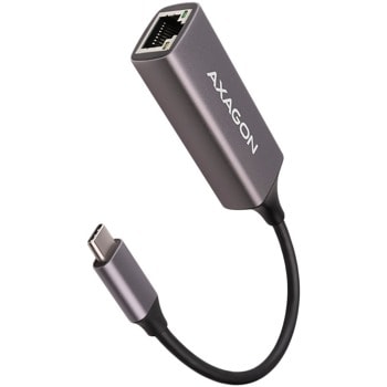 Мрежови адаптер AXAGON ADE-TR, от USB-C 3.2(м) към 1x 10/100/1000 RJ45, сив | JAR Computers Axagon ADE-TRC