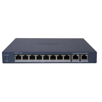 Суич HikVision DS-3E1510P-EI/M, 1000Mbps, 10 порта, 8x 10/100/1000Mbps RJ-45 PoE, 2x 10/100/1000Mbps RJ-45 | JAR Computers HikVision DS-3E1510P-EI/M