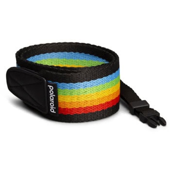 Polaroid Camera Strap Flat - Rainbow black