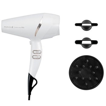 Сешоар Remington AC7200W, 2200W, 3 степени на температура, 2 степени на скорост, йонна система, керамична решетка, бял | JAR Computers Remington AC7200W