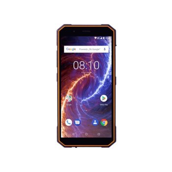 Смартфон myPhone Hammer Energy 18x9 (черен/оранжев), поддържа 2 sim карти, 5.7" (14.47 cm) IPS capacitive touchscreen HD дисплей, четириядрен Cortex-A53 1.5GHz, 3GB RAM, 23GB Flash памет (+ microSD слот), 13.0 & 8.0 & MPix камера, Android 8.1, 254g | JAR Computers myPhone Hammer Energy 18x9, Оранжев