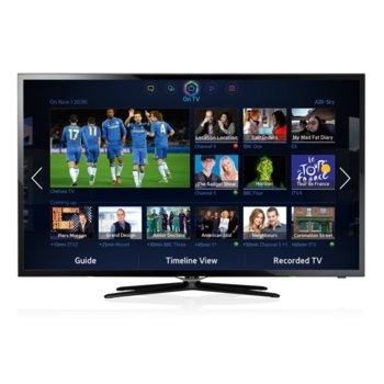 Телевизор 32" (81.28 cm) Samsung UE32F5500, FULL HD LED, DVB-C/T, 100HZ Motion Clarity Index, LAN, WiFi, Smart HUB, HDMI, USB, 2г. гаранция | JAR Computers 32 Samsung UE32F5500 FULL HD LED DVB-C/T
