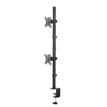 Стойка за монитор NewStar FPMA-D550DVBLACK, за плот, за екрани от 10" до 32", VESA до 100 x 100, макс. тегло до 8кг., регулируема, за 2 бр. монитора, черна | JAR Computers NewStar FPMA-D550DVBLACK