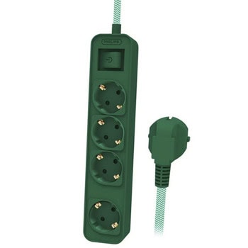 Philips Power strip 4x 1.5m green 1501248