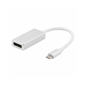 Преходник DeTech, от USB Type-C(м) към DisplayPort(ж), сребрист | JAR Computers DeTech USB Type-C to DisplayPort 17836