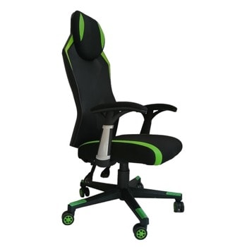 Геймърски стол RFG Soft Game, до 120 кг. макс тегло, текстил/меш, коригиране височина, газов амортисьор, черен/зелен image