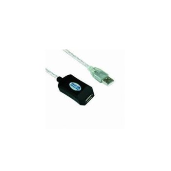 Кабел VCOM CU823-5m, USB A(м) към USB А(ж), 5m, бял | JAR Computers VCOM USB A(м) към USB А(ж) 5m CU823-5m