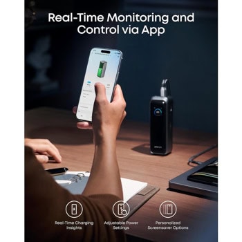 anker prime power bank 20100 mah 220w тъмносив