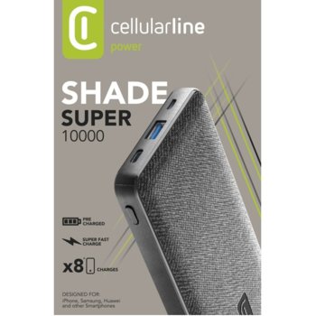 Cellularline Shade 10000mAh black PBSTYLE10000K