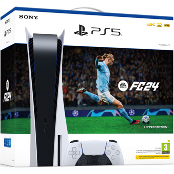 Конзола PlayStation 5 825GB EA Sports FC 24 Bundle, бяла | JAR Computers PlayStation 5 825GB EA Sports FC 24 Bundle