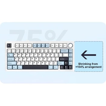 клавиатура aula f75 reaper switch us white