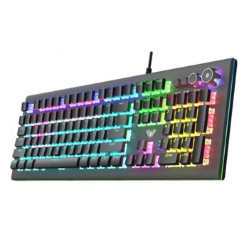 Клавиатура Aula S2096, гейминг, механична, RGB подсветка, сива, USB image