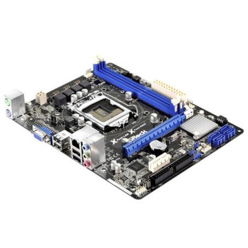 Дънна платка ASRock H61M-IDE, H61, LGA1155, DDR3, PCI-E 3.0 (DSub), SB5.1, Lan1000, IDE, 4x SATA2, mATX | JAR Computers ASRock H61M-IDE
