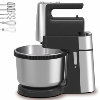 Миксер Royalty Line RL-HM19015, 700W, 5 степени на работа, турбо функция, 3000ml обем на купата, куки за тесто, черен | JAR Computers Royalty Line RL-HM19015