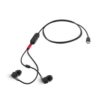 Слушалки Lenovo 4XD1C99220, USB-C, микрофон, сертифицирани за Microsoft Teams, шумопотискащи, черни | JAR Computers Lenovo Go USB-C ANC In-Ear Headphones 4XD1C99220