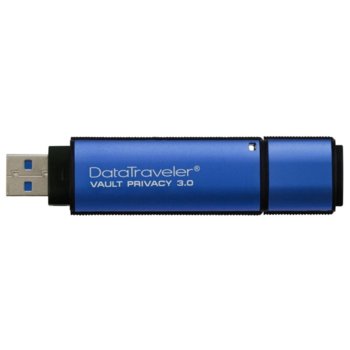 Памет 32GB USB Flash Drive, Kingston DataTraveler Vault Privacy 3.0, USB 3.0, синя | JAR Computers DataTraveler Vault Privacy 3.0