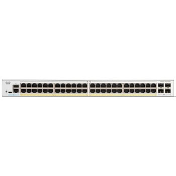 Суич Cisco C1200-48T-4X, 1000Mbps, 52 порта, 48x 10/100/1000Mbps RJ45, 4x 100/1000/10000Mbps SFP+, 1GB DDR4, 512MB Flash памет | JAR Computers Cisco C1200-48T-4X